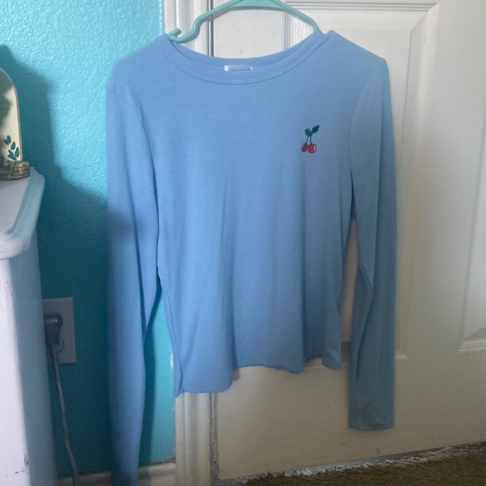 Blue long sleeve top